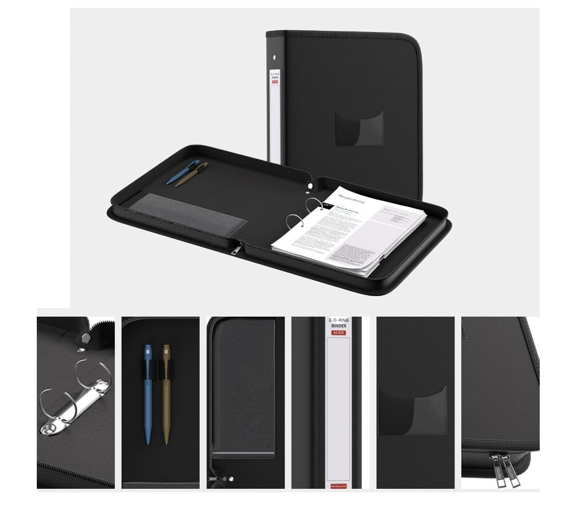 FireSafe A4, feuerfester Ringordner, Reißverschluss, wasserfest, Büro