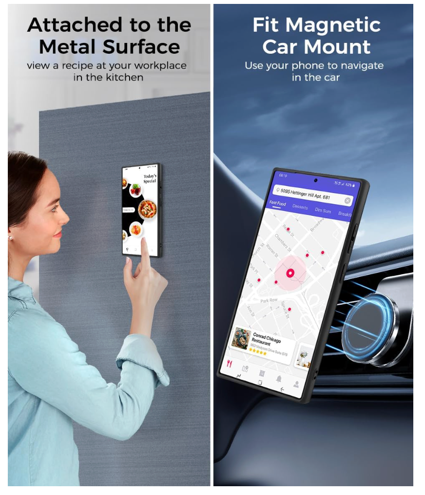 OCASE – Galaxy S24 Ultra Hülle 2in1 Leder, RFID, Magnet, Kartenfach, 6.8 Zoll