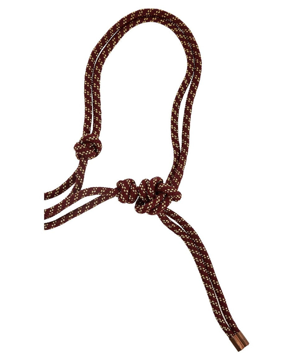 WEBER LEDER Diamant Geflochten Seilneckholder mit Blei, Führhalfter Pferd