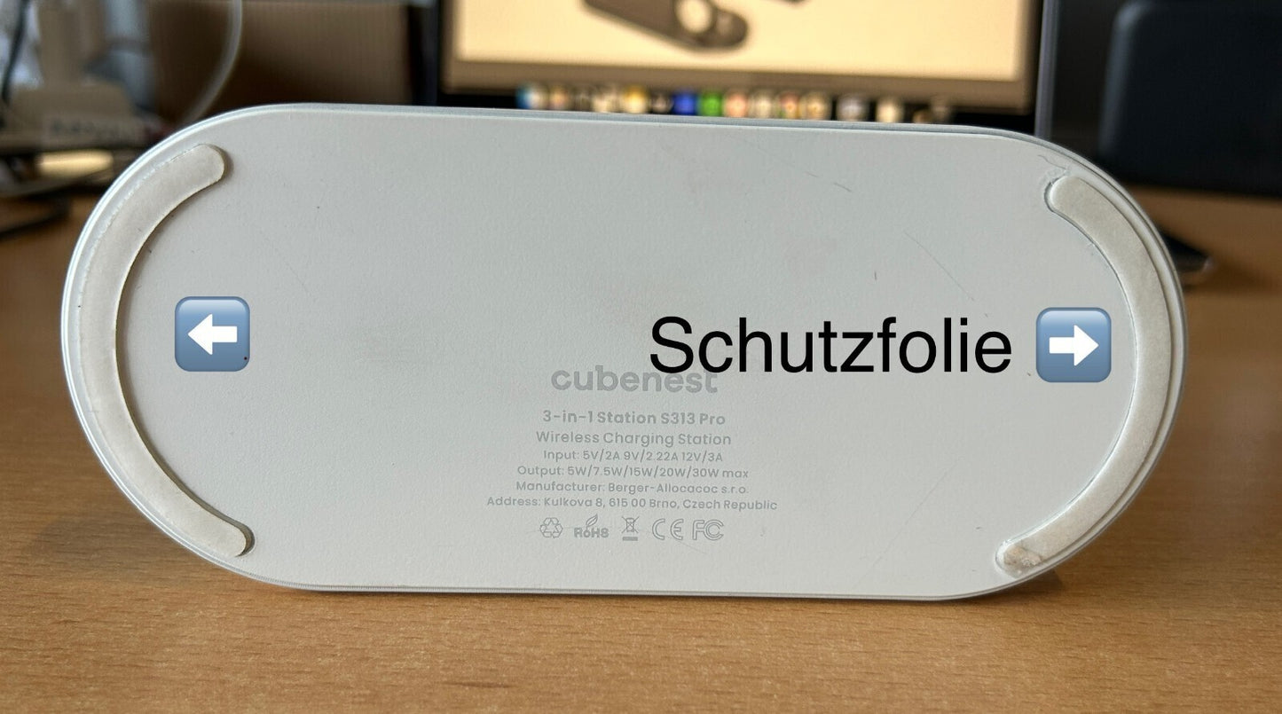 CubeNest kabelloses Ladegerät 3in1 kompatibel mit iPhone/Air Pods/ Apple Watch