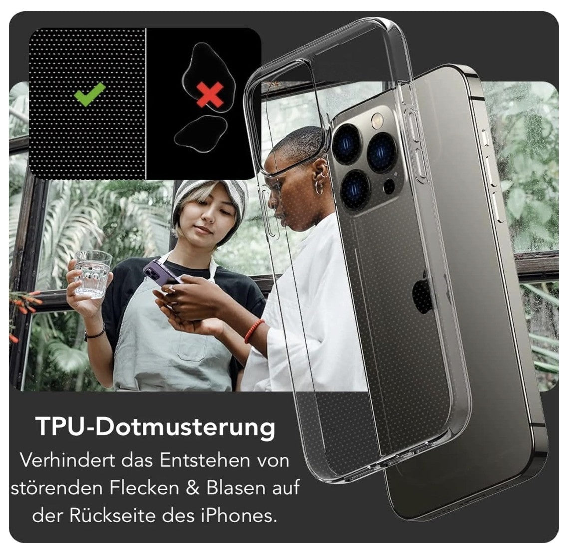 Oprimio – iPhone 16 Pro Max Hülle, klar, dünn, Softcase, Silikon, durchsichtig