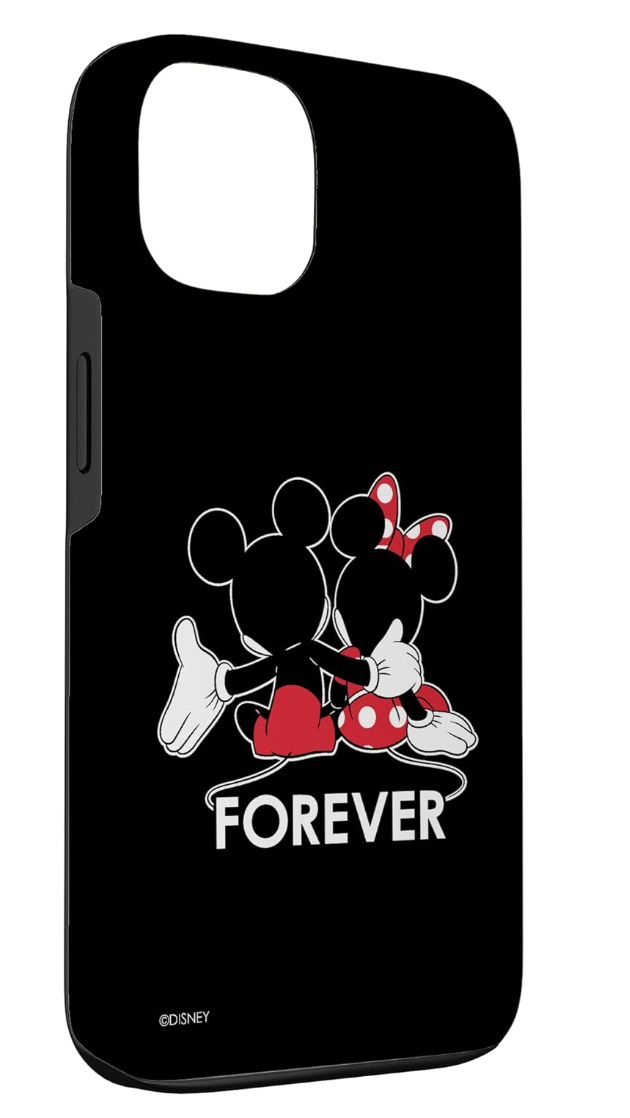 Disney – iPhone 13 Hülle Mickey Minnie Mouse Silhouette, stoßfest & dünn