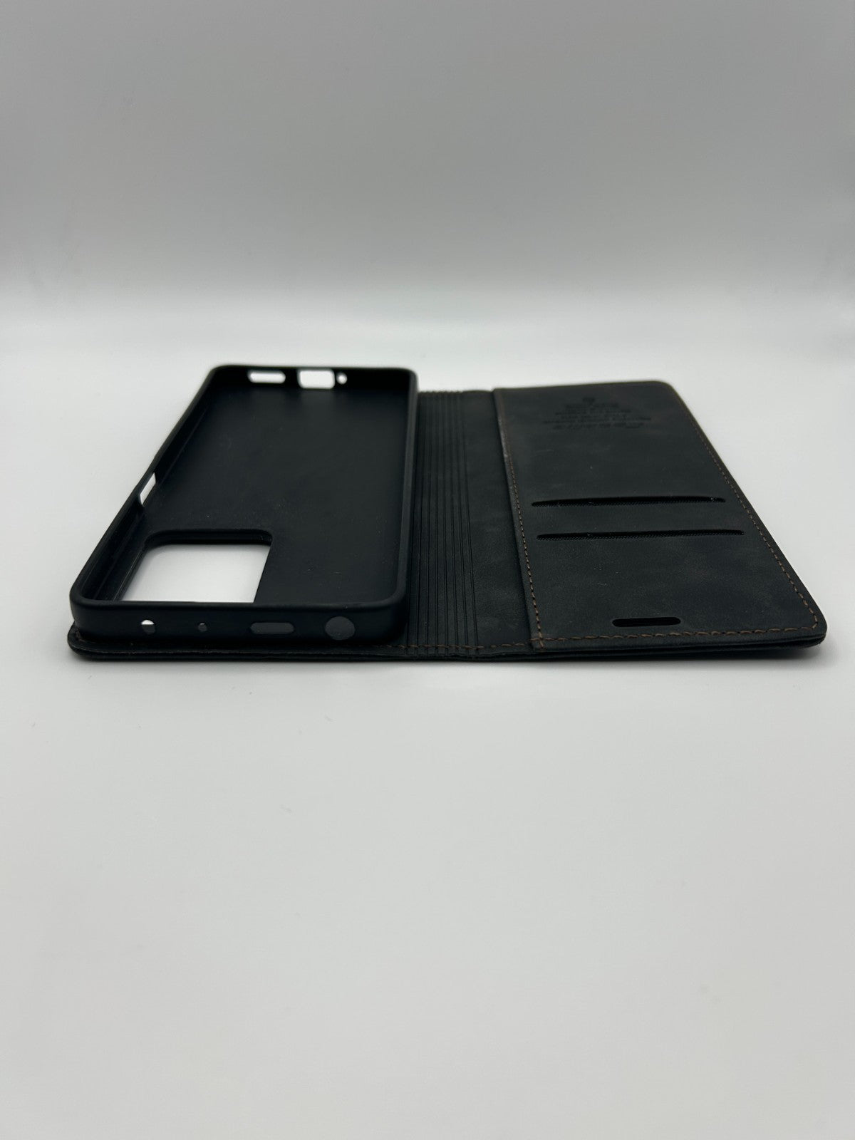 owlhold – Redmi Note 12 Pro 5G Hülle Flip Case Leder, Kartenfach, Ständer, Schwa