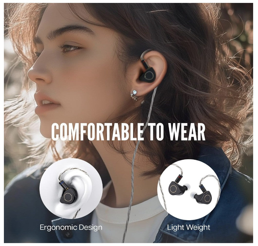 Linsoul SIMGOT SuperMix 4 IEM Kopfhörer HiFi 1DD+1BA+1 Planar OHNE ERSATZGUMMIS