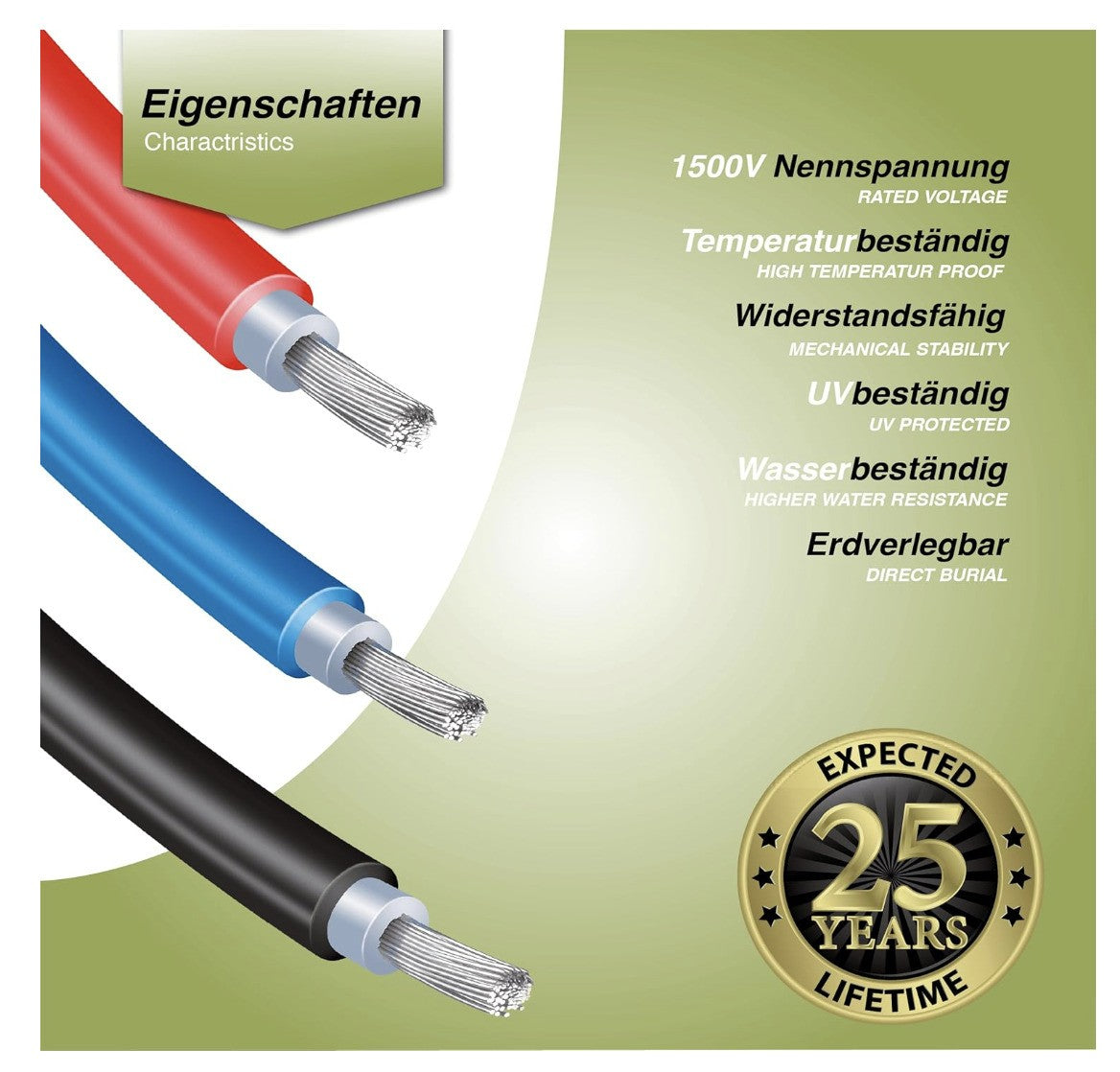 solartronics – Solarkabel 2x7m 4mm² MC4 kompatibel, Verlängerung, Rot/Schwarz