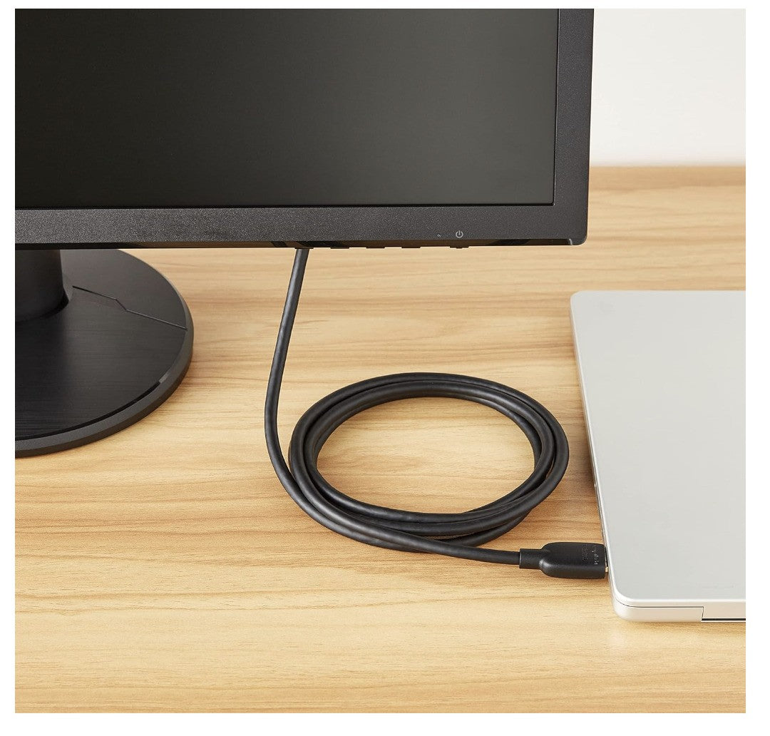 Amazon Basics – HDMI Kabel 1,8 m, 4K@60Hz, 18 Gbps, Ethernet, schwarz