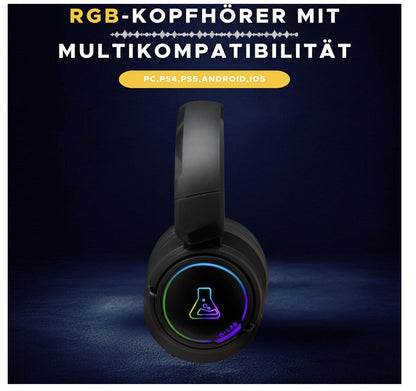 The G‑Lab Korp Iridium kabelloses Gaming-Headset 2,4 GHz Bluetooth RGB 45h Akku