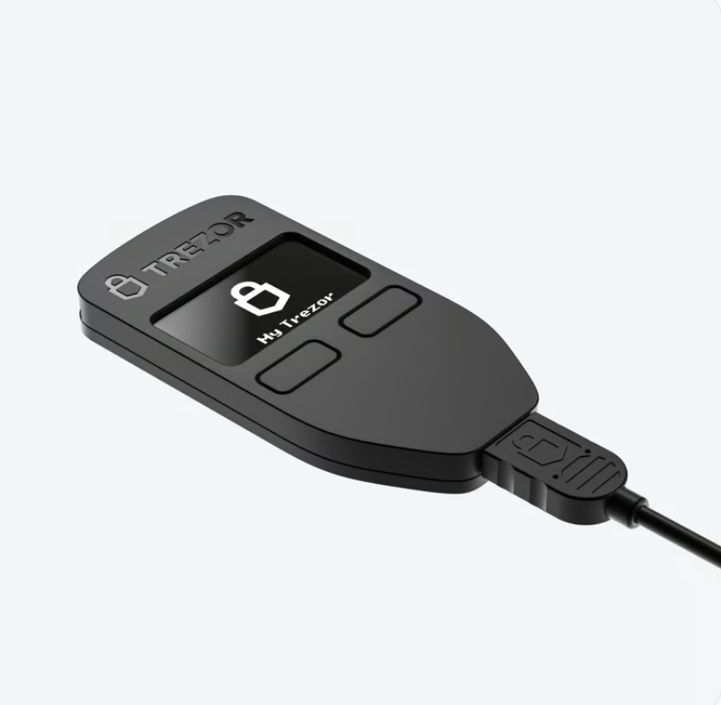 Trezor Model One Hardware Wallet Krypto Bitcoin Wallet Schwarz Sicherheit Coins