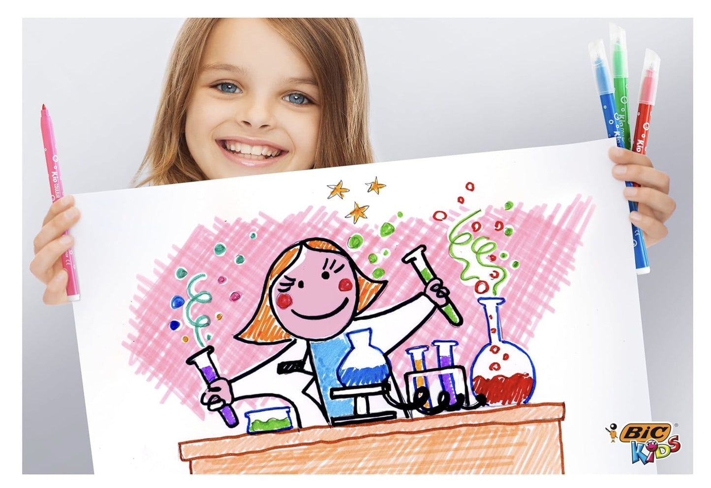 BIC – Kid Couleur Filzstifte 24er Set Kinder Malstifte bunt ungiftig abwaschbar