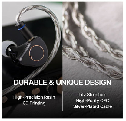 Linsoul SIMGOT SuperMix 4 IEM Kopfhörer HiFi 1DD+1BA+1 Planar OHNE ERSATZGUMMIS