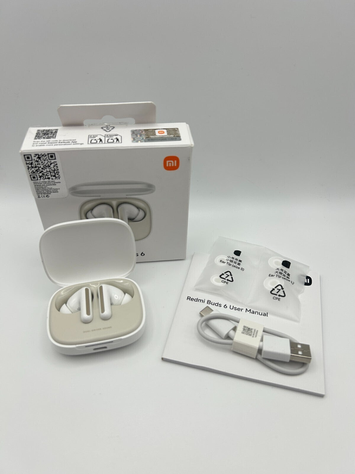 Xiaomi Redmi Buds 6 Bluetooth In-Ear Kopfhörer, Noise Cancelling, Weiß, 42h