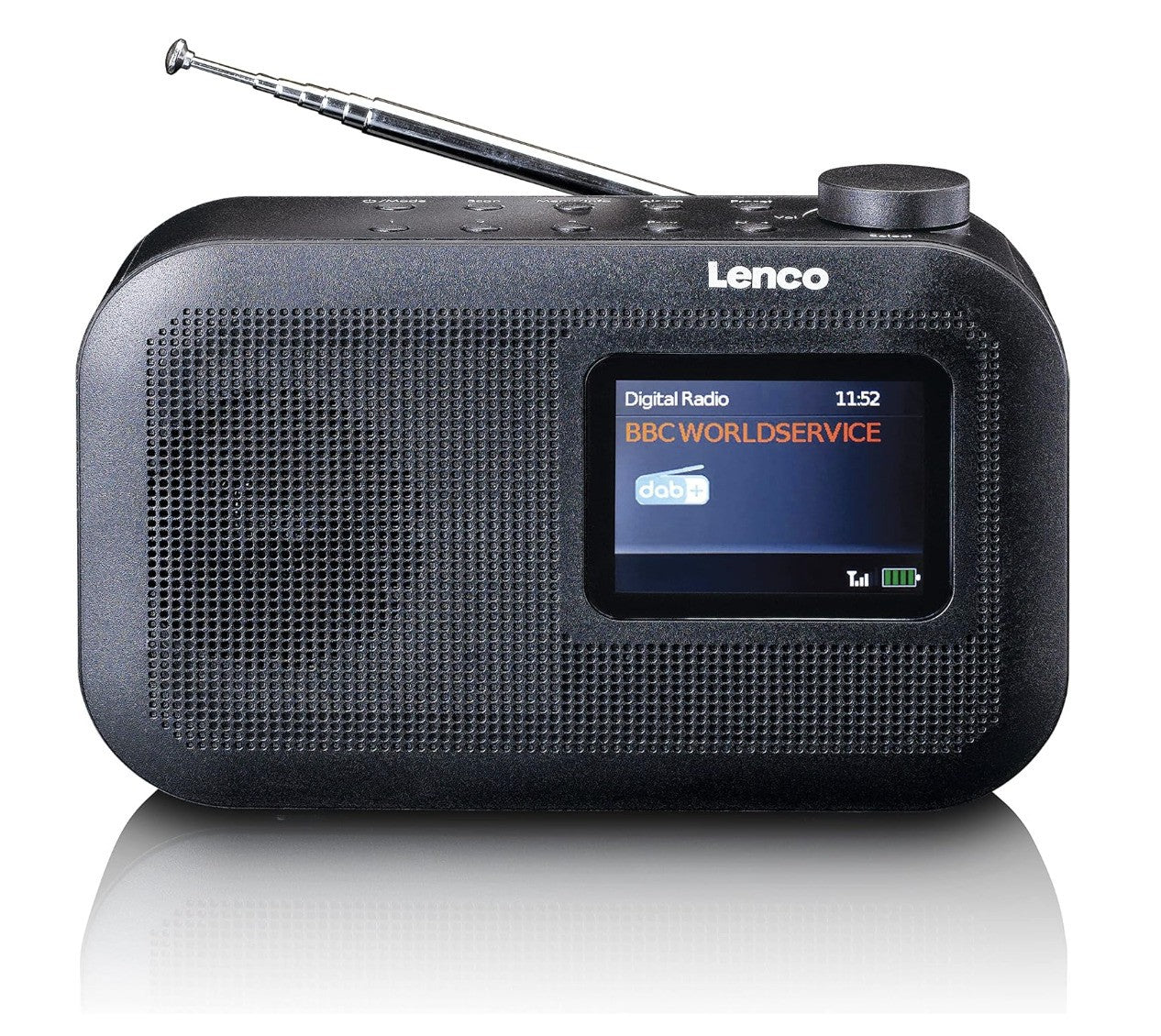 Lenco PDR-026 DAB plus Radio Bluetooth FM Speicher Display tragbar Akku grau