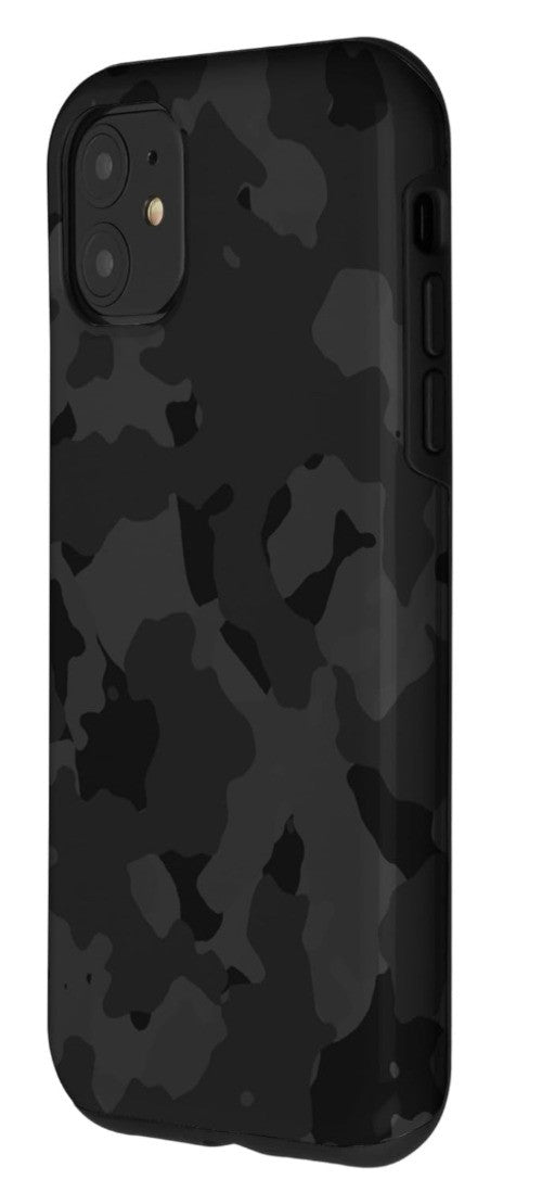 CamShield – iPhone 11 Hülle, Camouflage Case, Schwarz, Stoßfest, TPU Cover