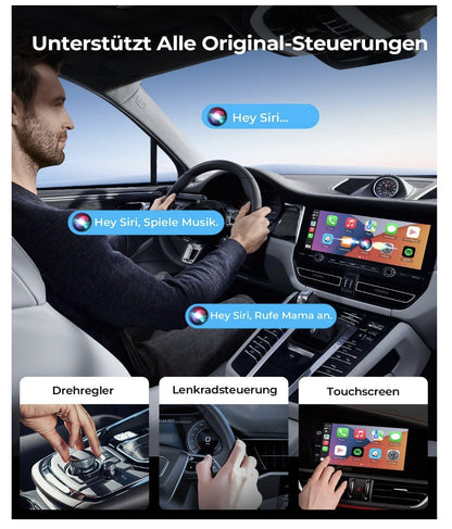 2-in-1 Wireless Adapter für Android Auto & CarPlay– Kabellos– Plug & Play– Blau