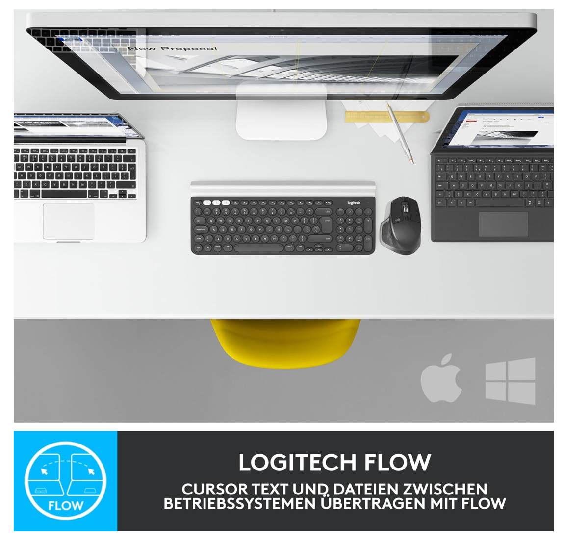 Logitech MX Master 2S Bluetooth Maus Kabellos Ergonomisch PC Mac Graphit