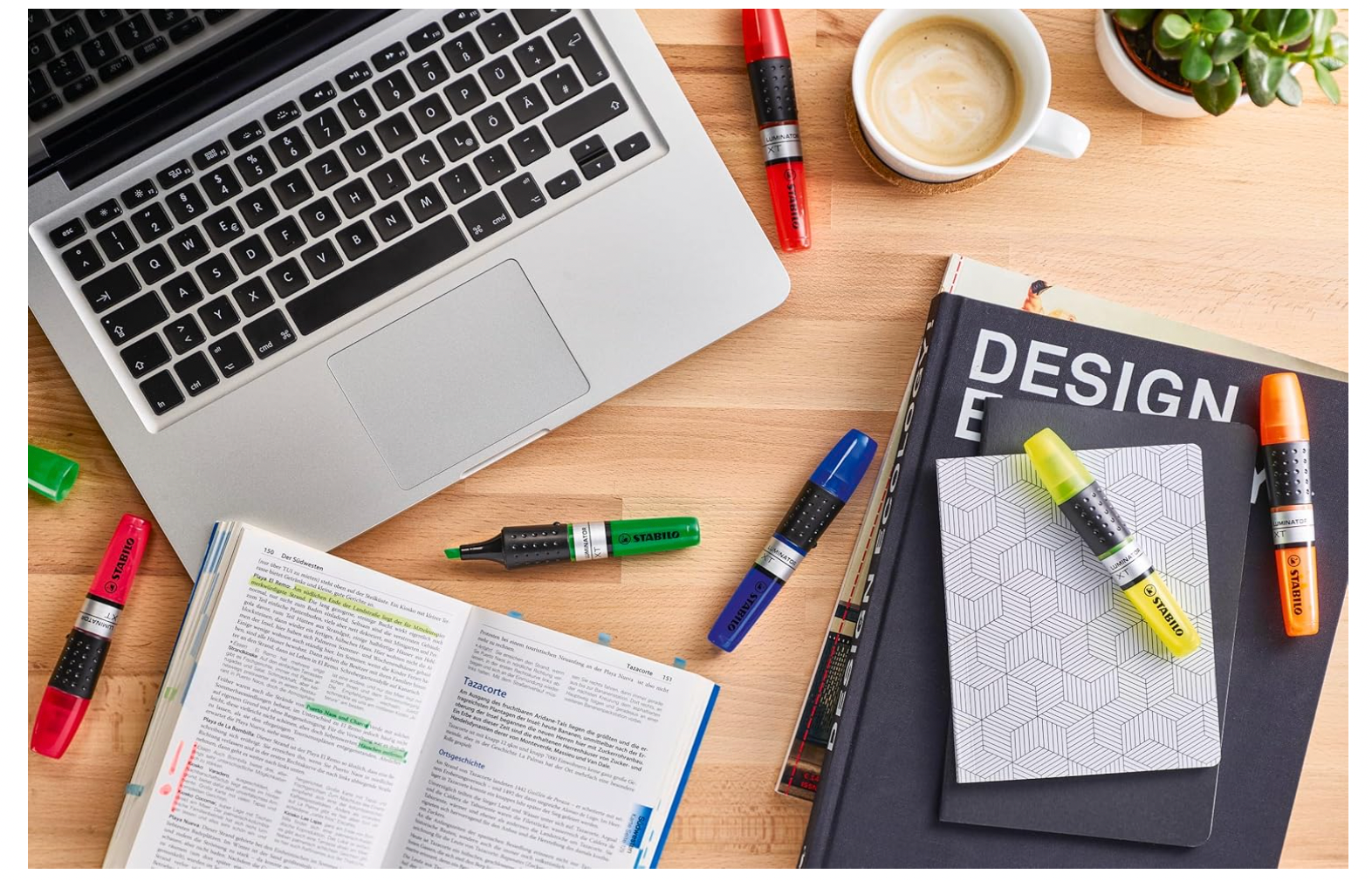 STABILO – LUMINATOR Textmarker Set, 5er Pack, royalblau, langlebig & nachfüllbar