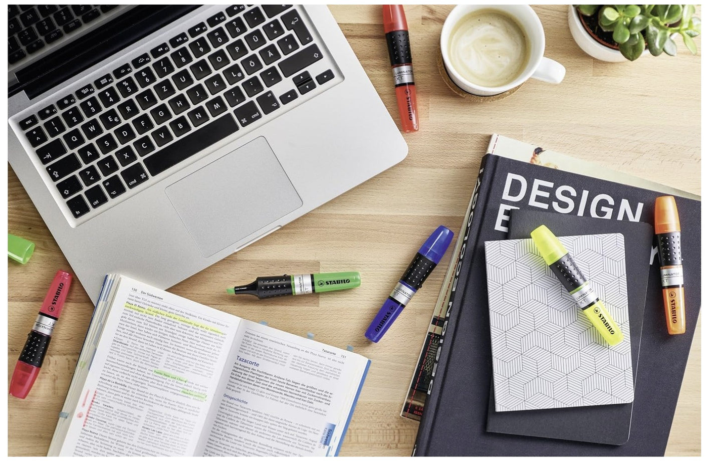 STABILO - Textmarker LUMINATOR 5er Pack orange leuchtstark langlebig nachfüllbar