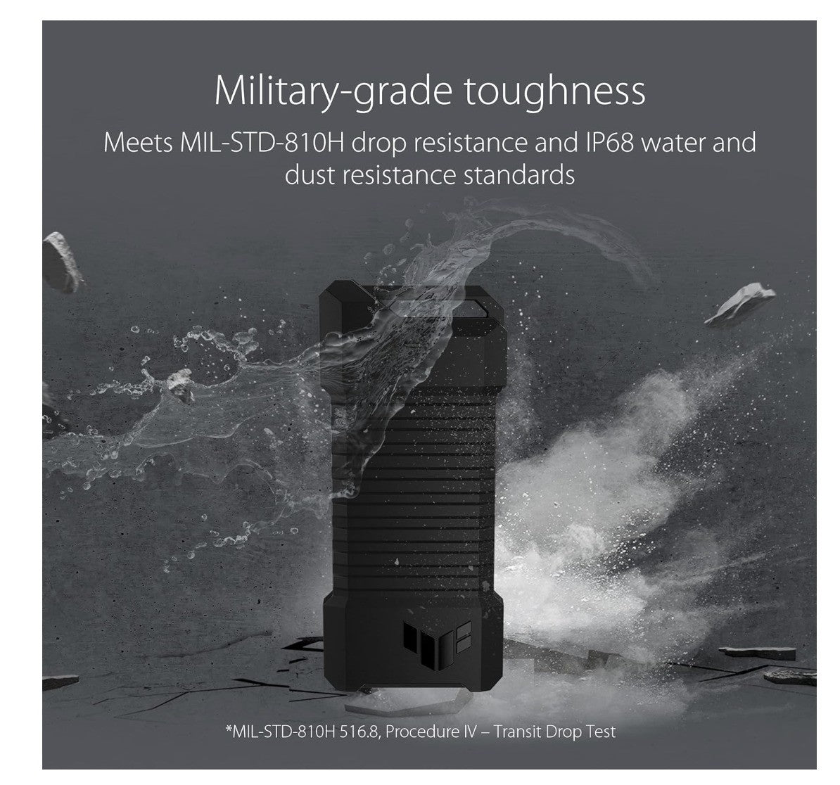 ASUS – TUF Gaming A1 SSD Gehäuse USB-C 3.2, M.2 NVMe SATA, IP68, stoßfest