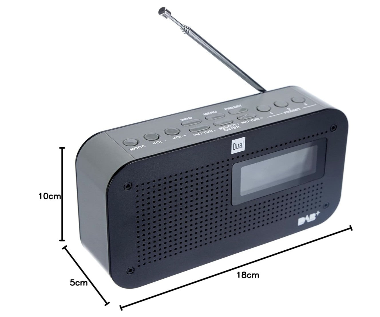 Dual 74872 DAB 71 Portables Digitalradio UKW DAB+ *OHNE NETZTEIL, MIT BATTERIEN*