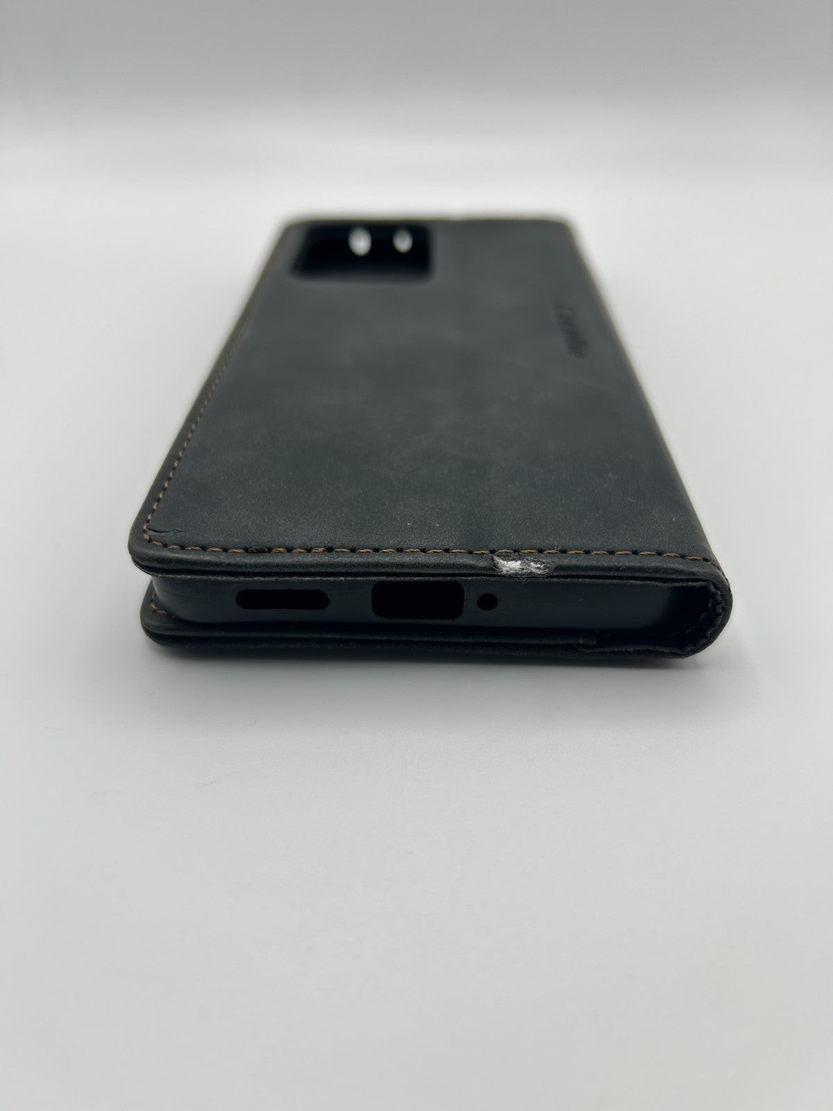 owlhold – Redmi Note 12 Pro 5G Hülle Flip Case Leder, Kartenfach, Ständer, Schwa