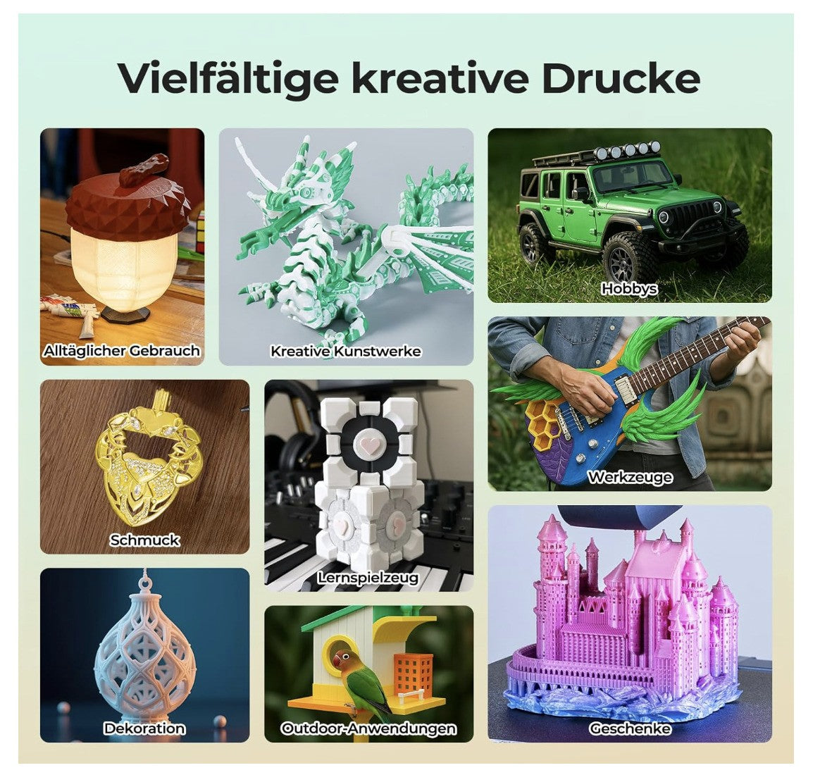 Soleyin Ultra PLA Filament 1,75 mm 1 kg Grün – ±0,02 mm – High-Speed 300 mm/s