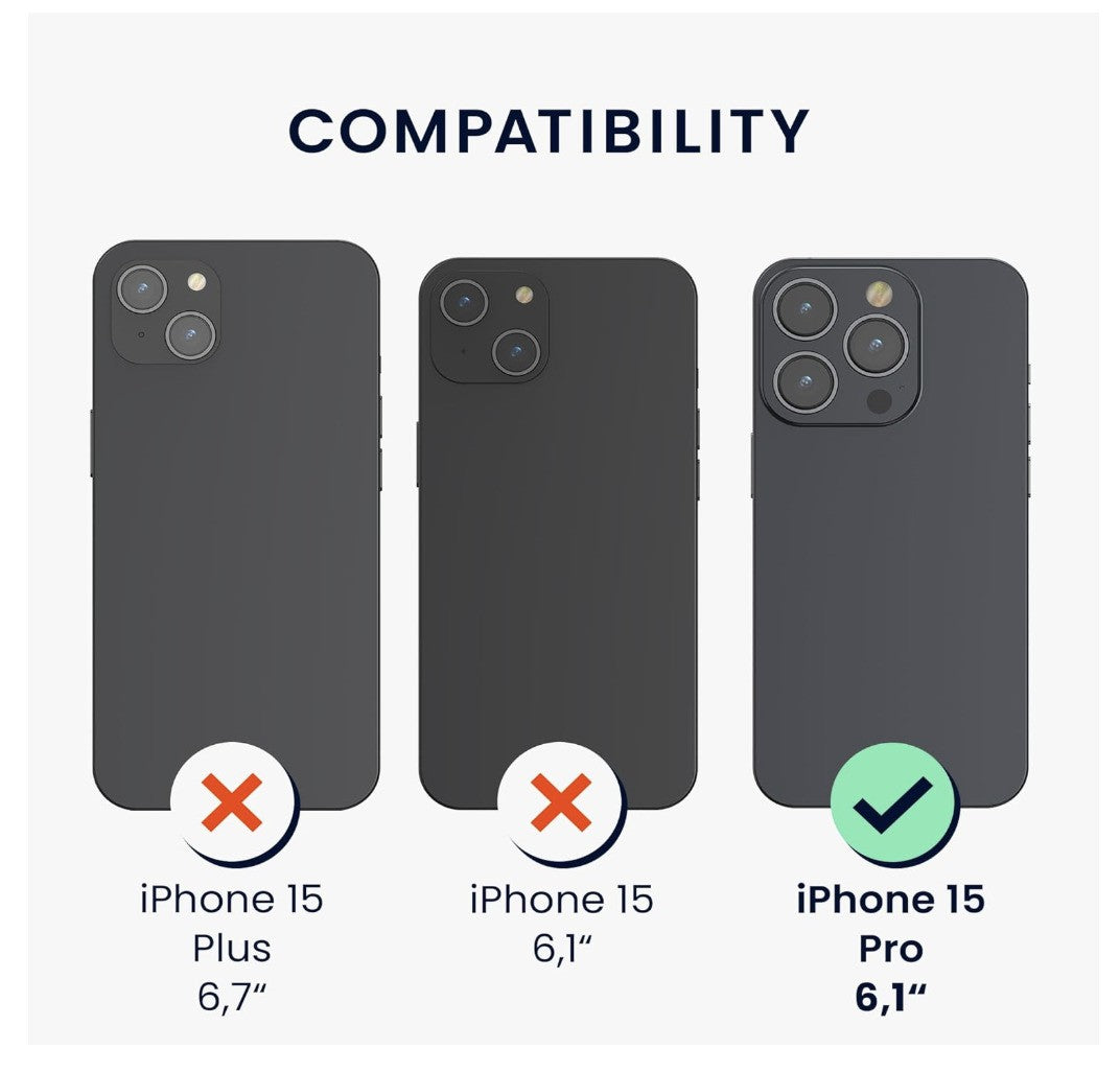 kwmobile – iPhone 15 Pro Hülle, stoßfestes Silikon Case, TPU, Rot, Backcover