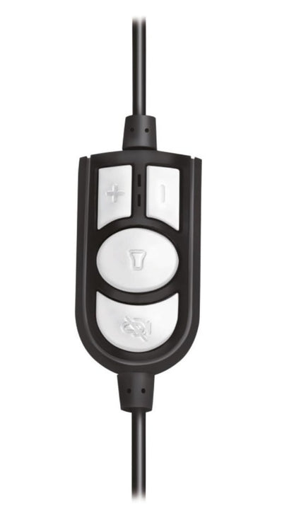 VulTech HS-03 On Ear USB Headset mit Mikrofon PC Büro Lautstärkeregler Schwarz