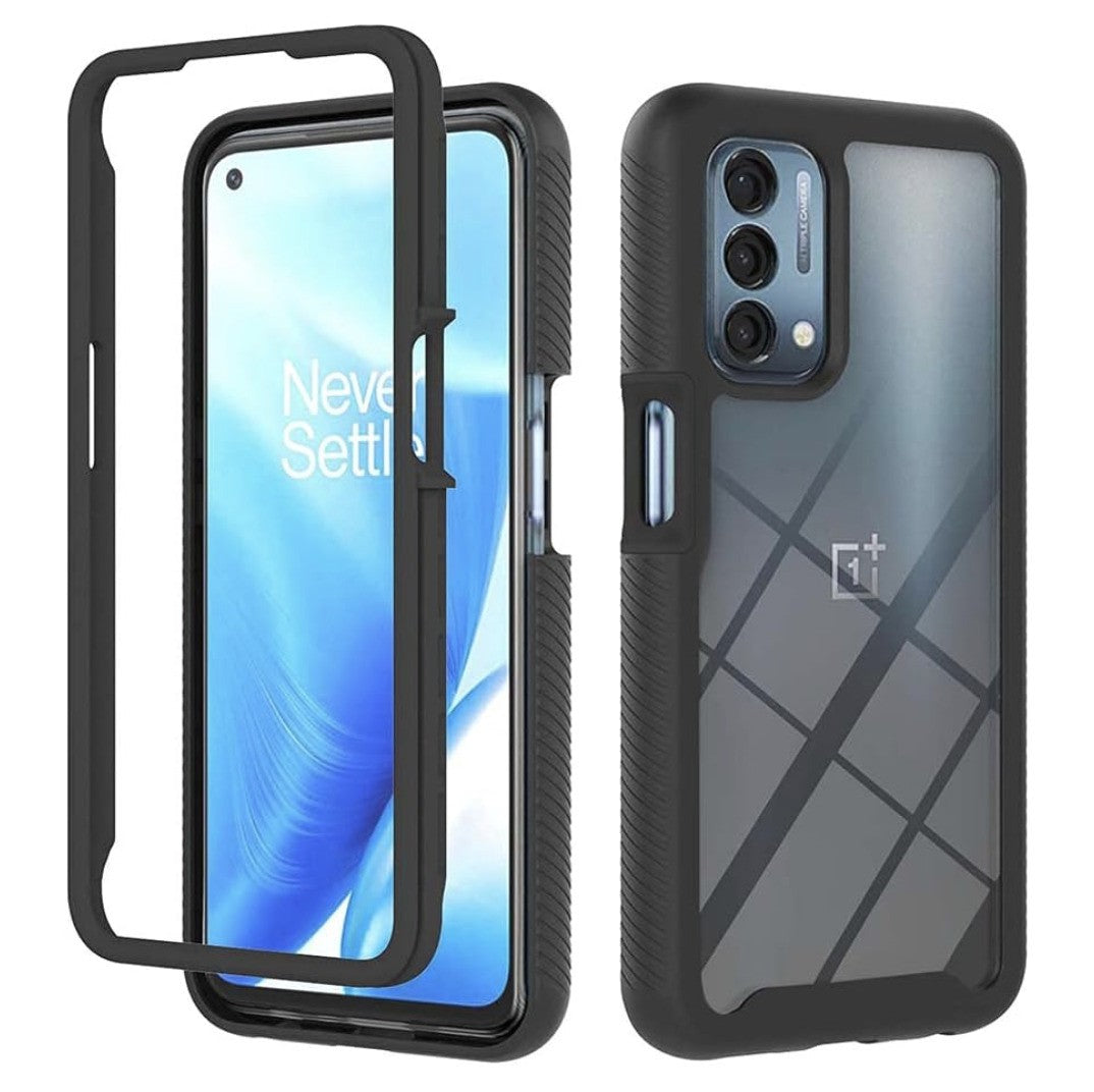 Liner – Oppo A74 5G Hülle Case Stoßfest, Transparent, TPU Bumper Schwarz