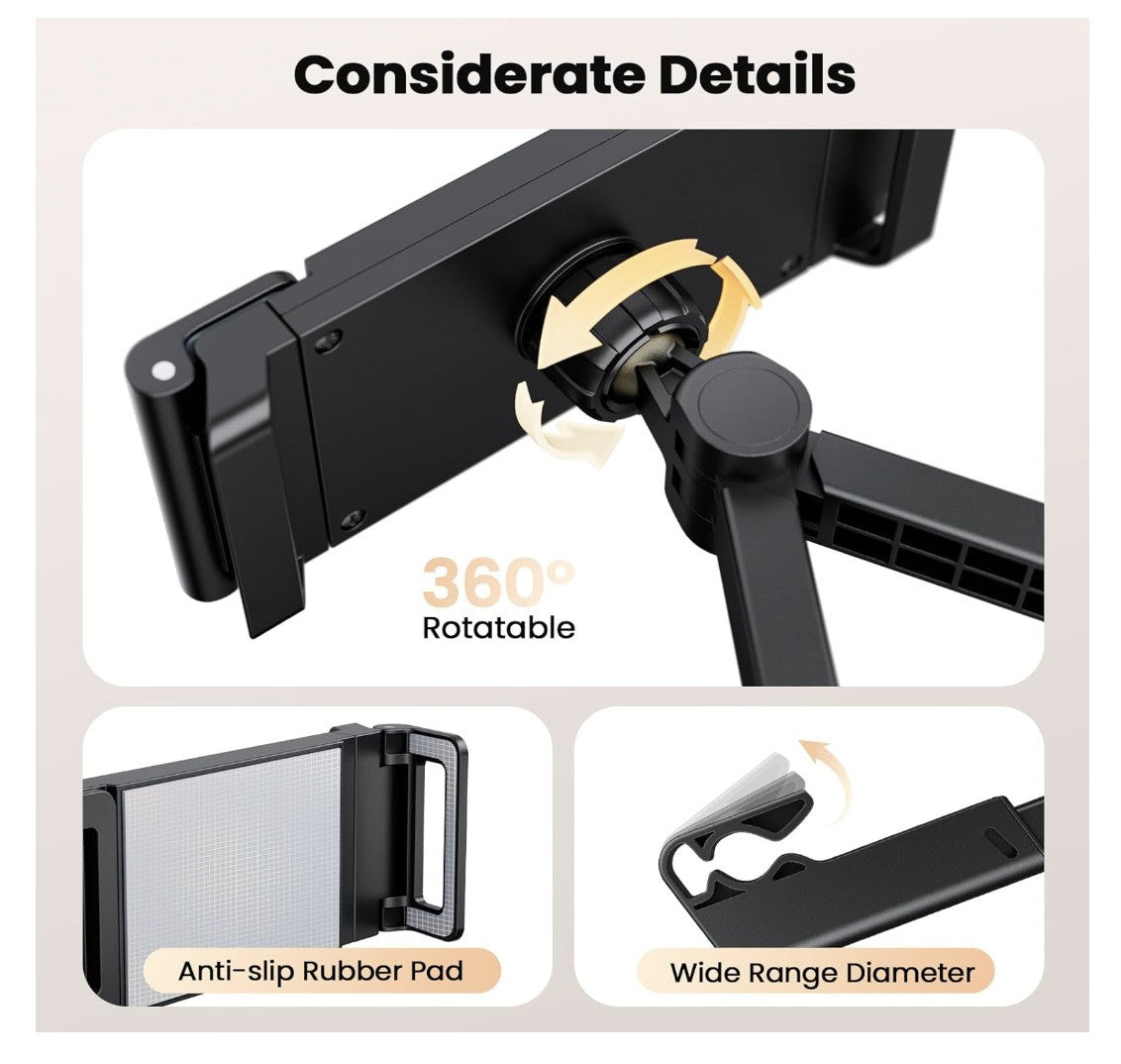 NEUTYPECHIC – Tablet Halterung Auto, 360° drehbar, iPad KFZ Halter 4–12,9 Zoll