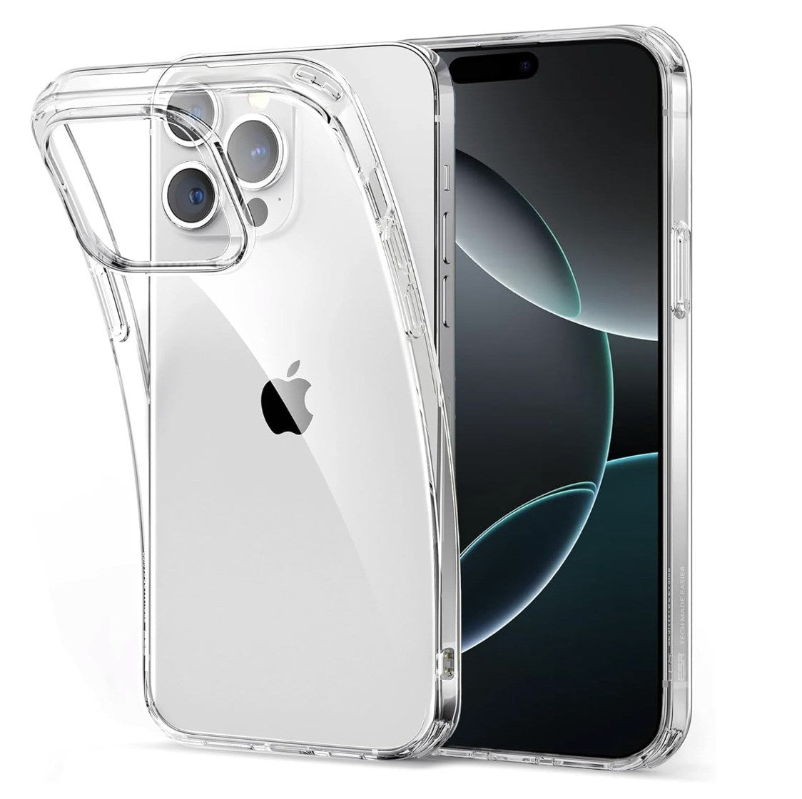 Oprimio – iPhone 16 Pro Max Hülle, klar, dünn, Softcase, Silikon, durchsichtig