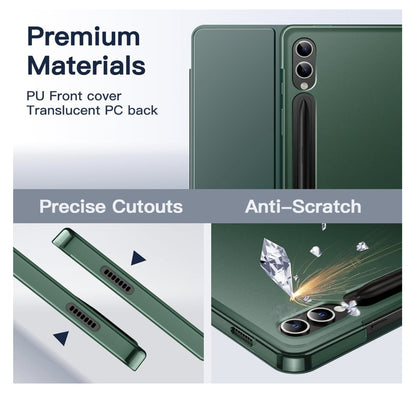 JETech – Tab S10+/S9+ Hülle, 12.4" Cover, S Pen Ladefunktion, Stand, Grün