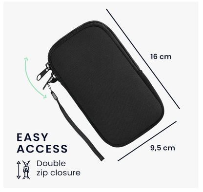 kwmobile – Estuche Neopreno S 4,5" Handyhülle Schwarz, Schutzhülle Smartphone