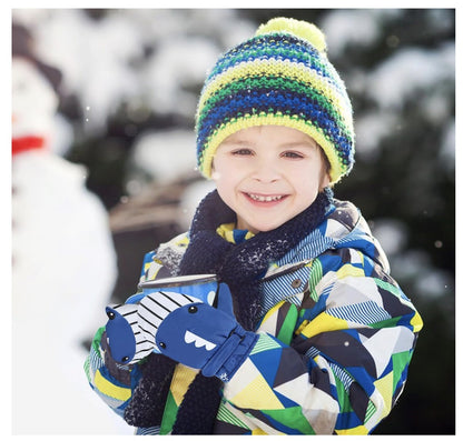 Wasserdichte Kinder Skihandschuhe – Blau – Winterhandschuhe für Jungen & Mädchen