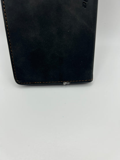 owlhold – Redmi Note 12 Pro 5G Hülle Flip Case Leder, Kartenfach, Ständer, Schwa