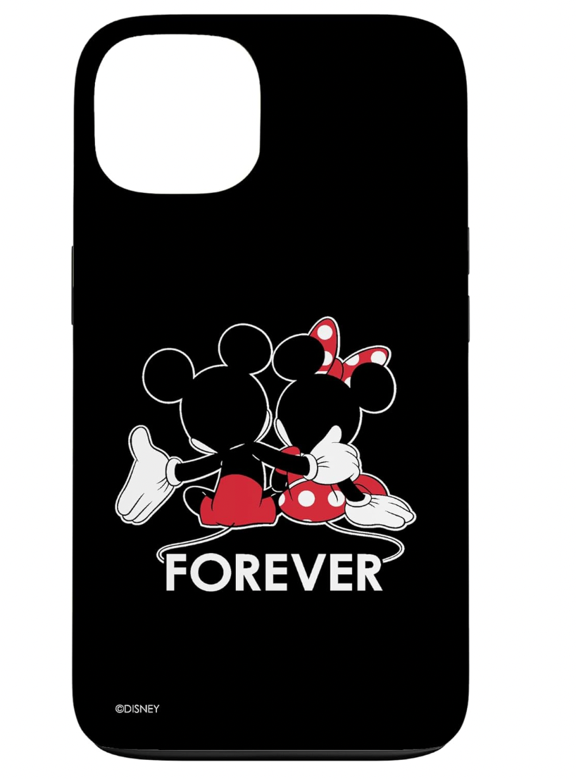 Disney – iPhone 13 Hülle Mickey Minnie Mouse Silhouette, stoßfest & dünn
