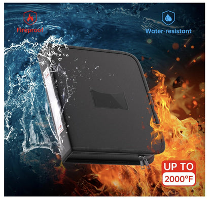 FireSafe A4, feuerfester Ringordner, Reißverschluss, wasserfest, Büro