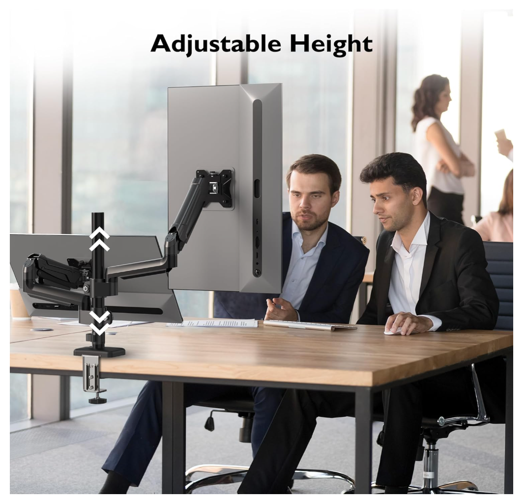 BONTEC Monitorhalterung Dual 13–32 Zoll 2 Monitore VESA 75/100 Neig Schwenk Dreh