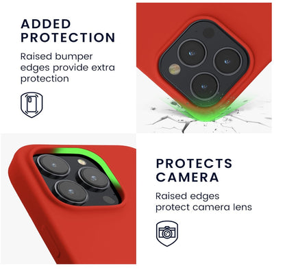 kwmobile – iPhone 15 Pro Hülle, stoßfestes Silikon Case, TPU, Rot, Backcover