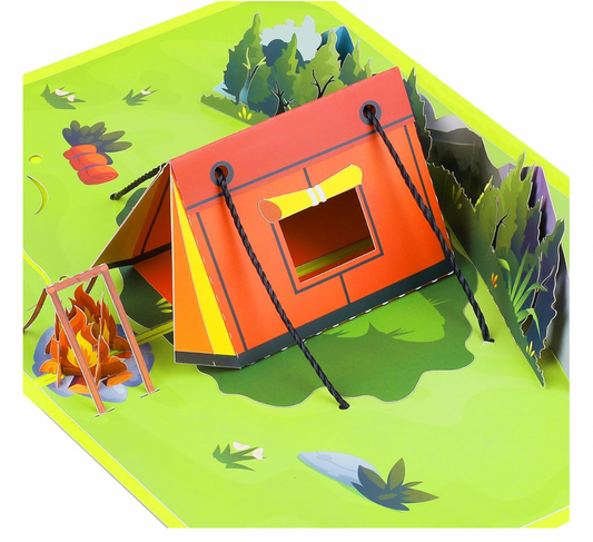 CNLITIHEKA Pop Up Karte Camping Trip 3D Zelt Geburtstagskarte Vatertag Rente