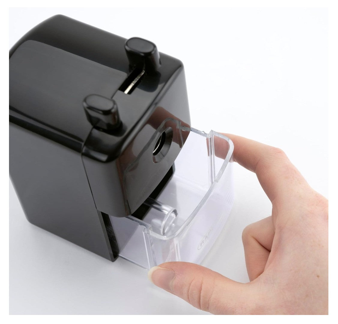 Rapesco – Modell 94, Tisch-Bleistiftanspitzer, schwarz, robust, manuell, Büro