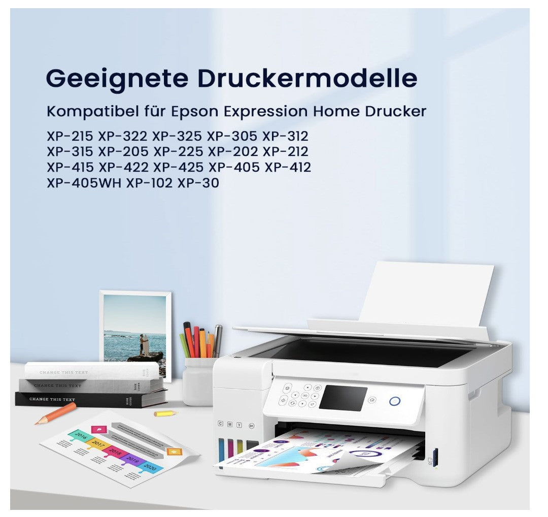 Hookink – 18XL Tintenpatronen für Epson XP-205 XP-215 XP-305 XP-312 (7 Stück)