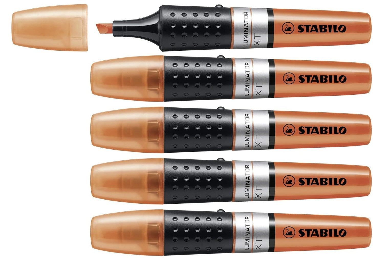 STABILO - Textmarker LUMINATOR 5er Pack orange leuchtstark langlebig nachfüllbar