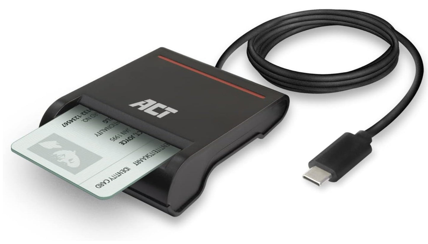 ACT – AC6020 USB C eID Kartenleser Belgien, Smartcard Reader, LED, Kompakt