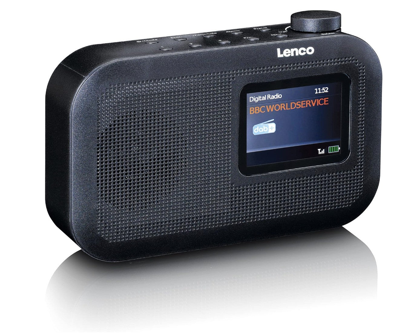 Lenco PDR-026 DAB plus Radio Bluetooth FM Speicher Display tragbar Akku grau