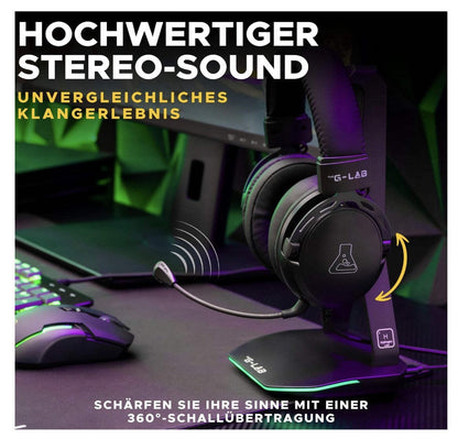 The G-Lab – Korp Titanium, Gaming Headset, PS5/PC/Xbox, 3.5mm, abnehmbares Mikro