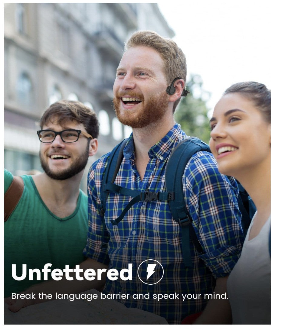 MONODEAL AI Übersetzer-Kopfhörer – Knochenschall – Bluetooth 5.3 – 134 Sprachen