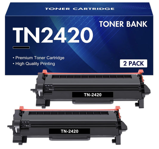Toner Bank – TN2420, kompatibel Brother HL-L2350DW MFC-L2710DW, 2x Schwarz
