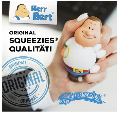 SQUEEZIES - Schrauber Bert Schwarz - Knautschfigur zum Stressabbau, Anti Stress