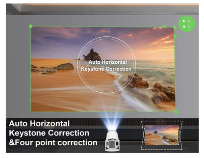 Magcubic Mini-Projektor 4K unterstützt Android 11, tragbarer Projektor 5G, WiFi