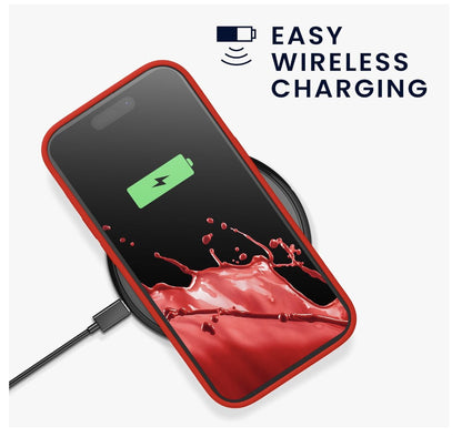 kwmobile – iPhone 15 Pro Hülle, stoßfestes Silikon Case, TPU, Rot, Backcover